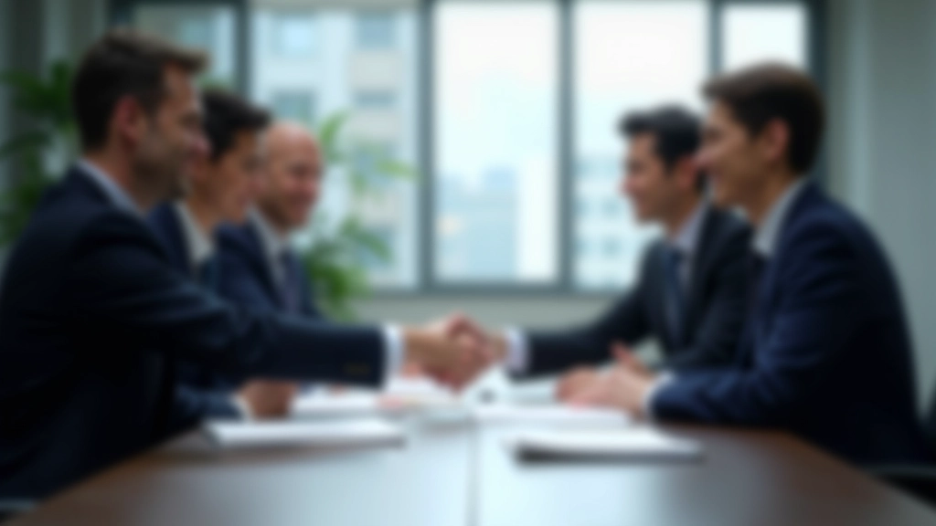 Professionisti in una sala riunioni che discutono di contratti commerciali